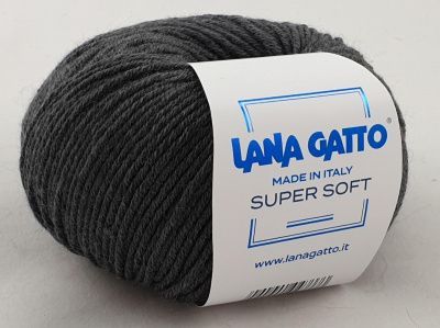 Lana Gatto Super Soft (20206 темно-серый меланж) 100% меринос экстрафайн 50 г/125 м